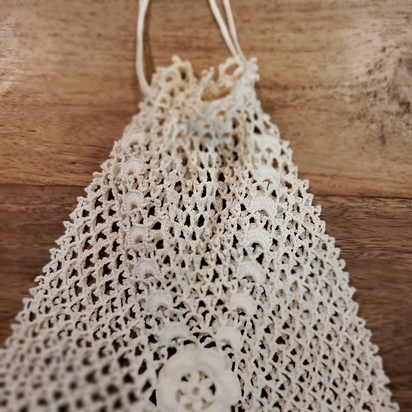 ** SOLD ** Antique/Victorian hand made crocheted bag - Bridal bag - Picture 7 of 8